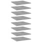 vidaXL Estante estantería 8uds contrachapada gris hormigón 40x40x1,5cm