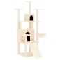 vidaXL Rascador para gatos con postes de sisal crema 154 cm vidaXL Rascador para gatos con postes de sisal crema 154 cm