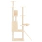 vidaXL Rascador para gatos con postes de sisal crema 154 cm vidaXL Rascador para gatos con postes de sisal crema 154 cm