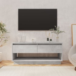 vidaXL Mueble para TV madera contrachapada gris hormigón 102x41x44 cm