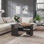 vidaXL Mesa de centro madera contrachapada gris brillante 90x60x46,5cm vidaXL Mesa de centro madera contrachapada gris brillante 90x60x46,5cm