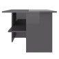 vidaXL Mesa de centro madera contrachapada gris brillante 90x60x46,5cm vidaXL Mesa de centro madera contrachapada gris brillante 90x60x46,5cm