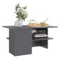 vidaXL Mesa de centro madera contrachapada gris brillante 90x60x46,5cm vidaXL Mesa de centro madera contrachapada gris brillante 90x60x46,5cm