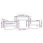vidaXL Jardinera madera maciza de pino blanco 245,5x44x75 cm vidaXL Jardinera madera maciza de pino blanco 245,5x44x75 cm