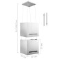 vidaXL Campana extractora colgante táctil LCD acero inoxidable 37 cm vidaXL Campana extractora colgante táctil LCD acero inoxidable 37 cm