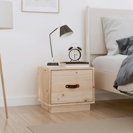 vidaXL Mesita de noche madera maciza de pino 40x34x35 cm
