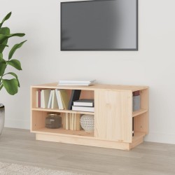 vidaXL Mueble de TV de madera maciza de pino 80x35x40,5 cm