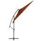 vidaXL Sombrilla voladiza con palo de aluminio terracota 300 cm vidaXL Sombrilla voladiza con palo de aluminio terracota 300 cm