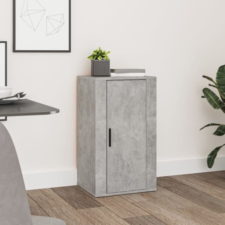 vidaXL Aparador de madera contrachapada gris hormigón 40x33x70 cm