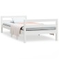 vidaXL Estructura de cama madera maciza de pino blanco 90x200 cm vidaXL Estructura de cama madera maciza de pino blanco 90x200 cm