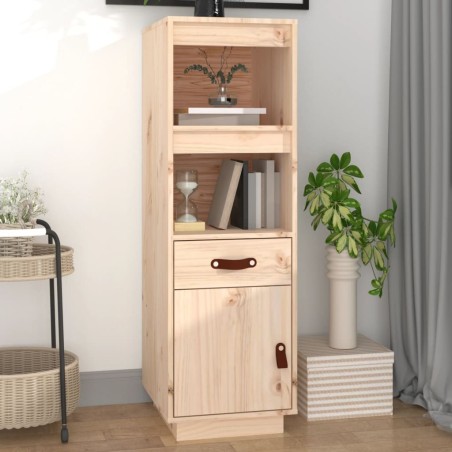 vidaXL Aparador alto madera maciza de pino 34x40x108,5 cm