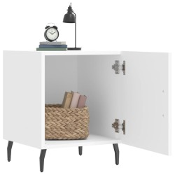 vidaXL Mesita de noche madera de ingeniería blanco 40x40x50 cm