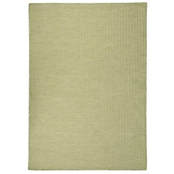 vidaXL Alfombra de exterior de tejido plano verde 200x280 cm
