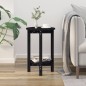 vidaXL Mesa de centro de madera maciza de pino negro Ø40x60 cm
