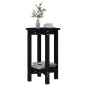 vidaXL Mesa de centro de madera maciza de pino negro Ø40x60 cm