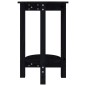 vidaXL Mesa de centro de madera maciza de pino negro Ø40x60 cm