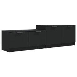 vidaXL Mueble de TV madera contrachapada negro 158,5x36x45 cm