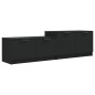 vidaXL Mueble de TV madera contrachapada negro 158,5x36x45 cm