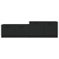 vidaXL Mueble de TV madera contrachapada negro 158,5x36x45 cm