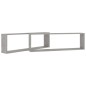 vidaXL Estante cubo pared 2uds contrachapado gris hormigón 100x15x30cm vidaXL Estante cubo pared 2uds contrachapado gris hormigón 100x15x30cm