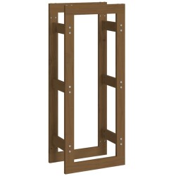vidaXL Estante para leña madera maciza de pino marrón miel 41x25x100cm