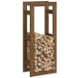 vidaXL Estante para leña madera maciza de pino marrón miel 41x25x100cm vidaXL Estante para leña madera maciza de pino marrón miel 41x25x100cm