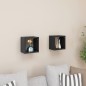 vidaXL Estantes cubo de pared 2 unidades gris 22x15x22 cm