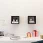 vidaXL Estantes cubo de pared 2 unidades gris 22x15x22 cm