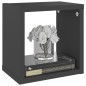 vidaXL Estantes cubo de pared 2 unidades gris 22x15x22 cm