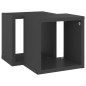 vidaXL Estantes cubo de pared 2 unidades gris 22x15x22 cm