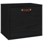 vidaXL Armario de pared de madera maciza de pino negro 40x30x35 cm