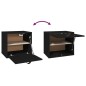 vidaXL Armario de pared de madera maciza de pino negro 40x30x35 cm