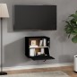 vidaXL Armario de pared de madera maciza de pino negro 40x30x35 cm