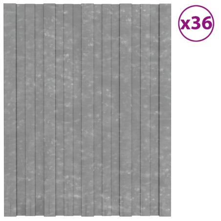 vidaXL Panel para tejado acero galvanizado plata 36 unidades 60x45 cm