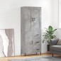 vidaXL Aparador alto madera contrachapada gris hormigón 69,5x34x180 cm vidaXL Aparador alto madera contrachapada gris hormigón 69,5x34x180 cm
