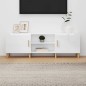 vidaXL Mueble TV madera contrachapada blanco brillante 150x30x50 cm vidaXL Mueble TV madera contrachapada blanco brillante 150x30x50 cm