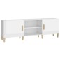 vidaXL Mueble TV madera contrachapada blanco brillante 150x30x50 cm vidaXL Mueble TV madera contrachapada blanco brillante 150x30x50 cm