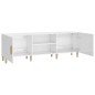 vidaXL Mueble TV madera contrachapada blanco brillante 150x30x50 cm vidaXL Mueble TV madera contrachapada blanco brillante 150x30x50 cm