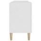 vidaXL Mueble TV madera contrachapada blanco brillante 150x30x50 cm vidaXL Mueble TV madera contrachapada blanco brillante 150x30x50 cm