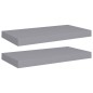 vidaXL Estantes flotantes de pared 2 uds MDF gris 50x23x3,8 cm vidaXL Estantes flotantes de pared 2 uds MDF gris 50x23x3,8 cm