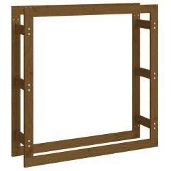 vidaXL Estante para leña madera maciza pino marrón miel 100x25x100 cm