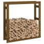 vidaXL Estante para leña madera maciza pino marrón miel 100x25x100 cm vidaXL Estante para leña madera maciza pino marrón miel 100x25x100 cm