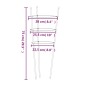 vidaXL Soportes plantas jardín con 3 anillas 5 uds acero verde 75 cm