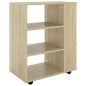 vidaXL Armario con ruedas madera contrachapada roble Sonoma 60x35x75cm vidaXL Armario con ruedas madera contrachapada roble Sonoma 60x35x75cm