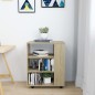 vidaXL Armario con ruedas madera contrachapada roble Sonoma 60x35x75cm vidaXL Armario con ruedas madera contrachapada roble Sonoma 60x35x75cm