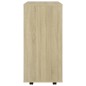vidaXL Armario con ruedas madera contrachapada roble Sonoma 60x35x75cm vidaXL Armario con ruedas madera contrachapada roble Sonoma 60x35x75cm