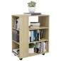 vidaXL Armario con ruedas madera contrachapada roble Sonoma 60x35x75cm vidaXL Armario con ruedas madera contrachapada roble Sonoma 60x35x75cm