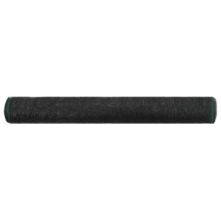 vidaXL Toldo para pista de tenis HDPE 1,2x25 m negro