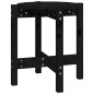 vidaXL Mesa de centro de madera maciza de pino negro Ø42,5x45 cm vidaXL Mesa de centro de madera maciza de pino negro Ø42,5x45 cm