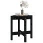 vidaXL Mesa de centro de madera maciza de pino negro Ø42,5x45 cm vidaXL Mesa de centro de madera maciza de pino negro Ø42,5x45 cm